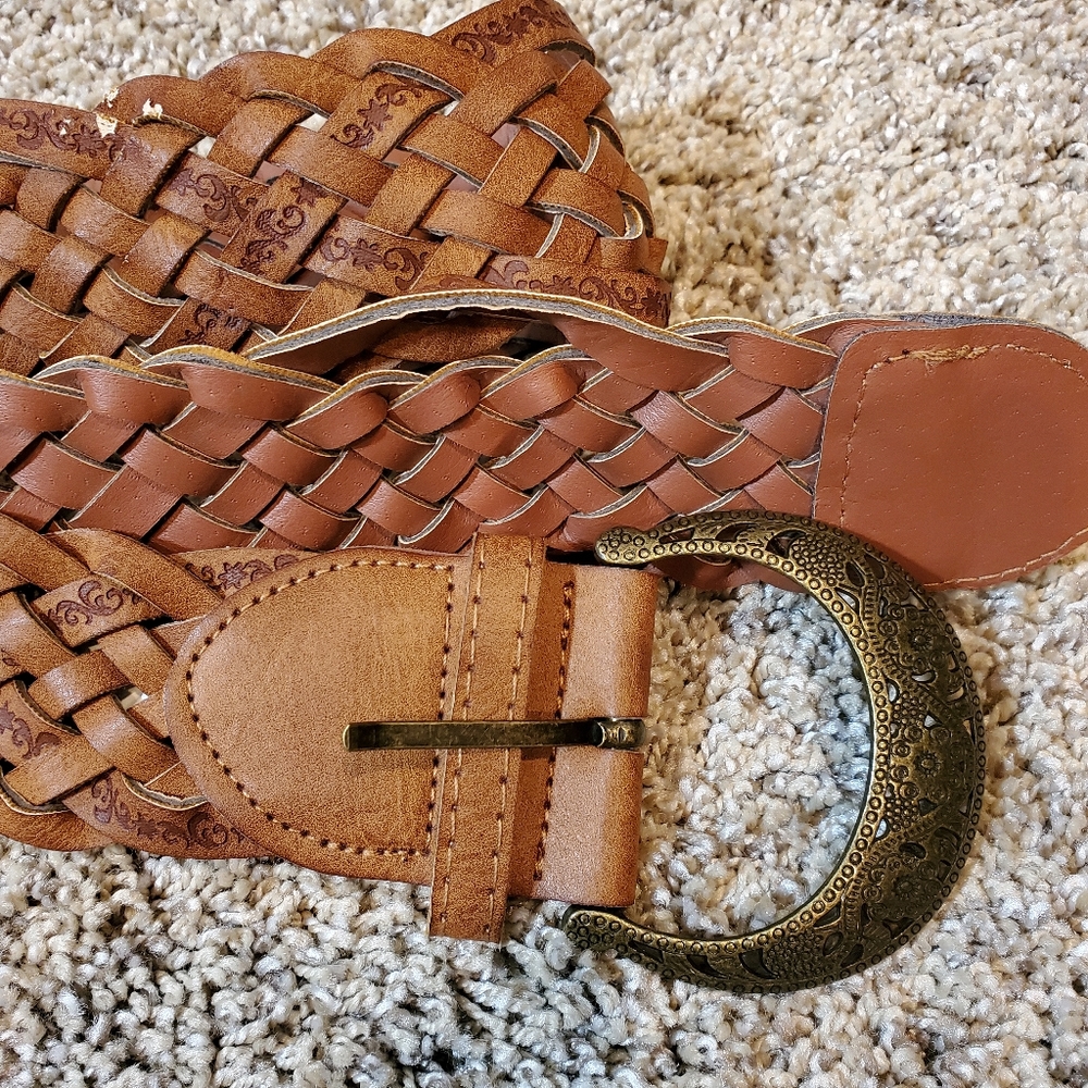 Braided belt with Metal Buckle, Size 20